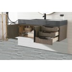 Mercer Island 48" Single Vanity Ash Gray Black w/Dusk Grey Glossy Composite Top