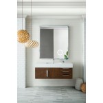 Mercer Island 48" Single Vanity, Coffee Oak w/ Glossy White Composite Top