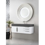 Mercer Island 48" Single Vanity, Glossy White, w/ Dusk Grey Glossy Composite Top