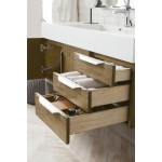 Mercer Island 48" Single Vanity, Latte Oak w/ Glossy White Composite Top