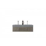 Mercer Island 59" Double Vanity, Ash Gray w/ Dusk Grey Glossy Composite Top