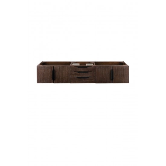 Mercer Island 72" Vanity Coffee Oak, Matte Black