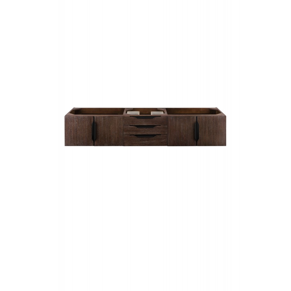 Mercer Island 72" Vanity Coffee Oak, Matte Black