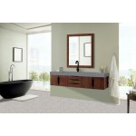 Mercer Island 72" Single Vanity Coffee Oak Black w/Dusk Grey Composite Top