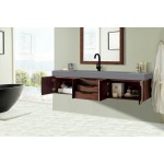 Mercer Island 72" Single Vanity Coffee Oak Black w/Dusk Grey Composite Top