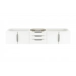 Mercer Island 72" Single Vanity, Glossy White