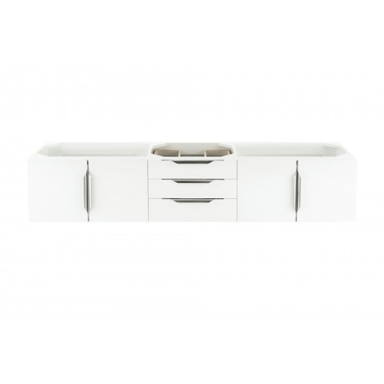 Mercer Island 72" Single Vanity, Glossy White