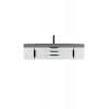 Mercer Island 72" Single Vanity White Black w/Dusk Grey Composite Top