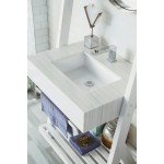 Lakeside 30" Single Vanity, Glossy White w/ Arctic Fall Solid Surface Top