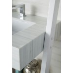 Lakeside 30" Single Vanity, Glossy White w/ Arctic Fall Solid Surface Top