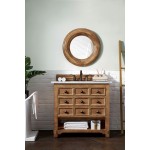 Malibu 36" Single Vanity, Honey Alder w/ 3 CM Carrara Marble Top