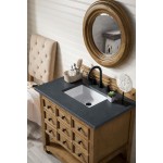 Malibu 36" Single Vanity, Honey Alder w/ 3 CM Charcoal Soapstone Quartz Top