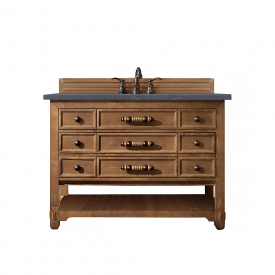 Malibu 48" Single Vanity, Honey Alder w/ 3 CM Charcoal Soapstone Quartz Top