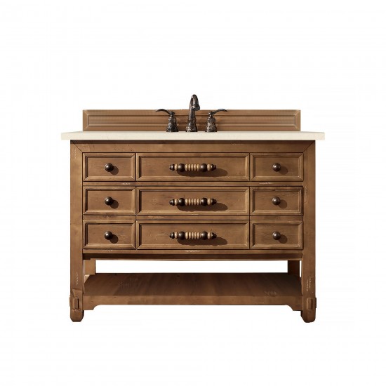 Malibu 48" Single Vanity, Honey Alder w/ 3 CM Eternal Marfil Quartz Top