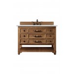 Malibu 48" Single Vanity, Honey Alder w/ 3 CM Ethereal Noctis Quartz Top