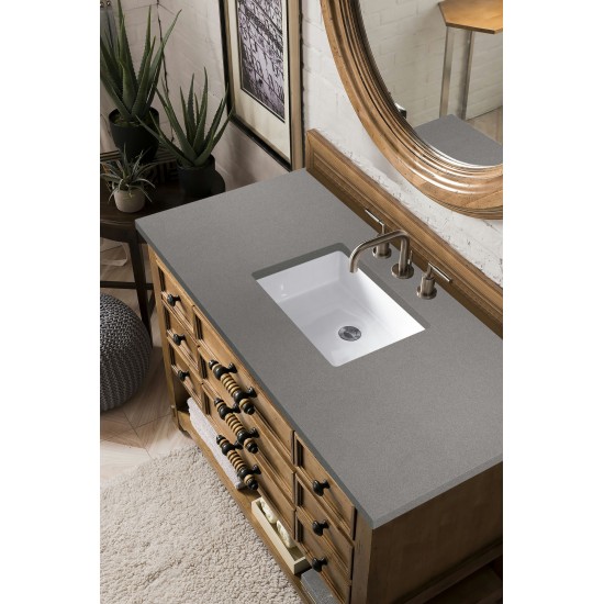 Malibu 48" Single Vanity, Honey Alder w/ 3 CM Grey Expo Quartz Top