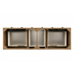 Malibu 72" Double Vanity Cabinet, Honey Alder