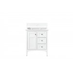 Palisades 30" Single Vanity, Bright White