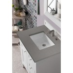 Palisades 30" Single Vanity, Bright White, w/ 3 CM Grey Expo Quartz Top