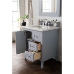 Palisades 30" Single Vanity, Silver Gray w/ 3 CM Arctic Fall Solid Surface Top