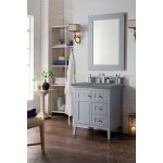 Palisades 30" Single Vanity, Silver Gray, w/ 3 CM Cala Blue Quartz Top