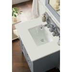 Palisades 30" Single Vanity, Silver Gray, w/ 3 CM Classic White Quartz Top