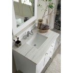 Palisades 36" Single Vanity, Bright White w/ 3 CM Arctic Fall Solid Surface Top