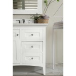 Palisades 36" Single Vanity, Bright White w/ 3 CM Arctic Fall Solid Surface Top