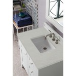 Palisades 36" Single Vanity, Bright White, w/ 3 CM Eternal Serena Quartz Top