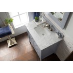 Palisades 36" Single Vanity, Silver Gray w/ 3 CM Carrara Marble Top
