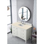 Palisades 48" Single Vanity, Bright White, w/ 3 CM Eternal Marfil Quartz Top