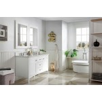 Palisades 60" Double Vanity, Bright White w/ 3 CM Arctic Fall Solid Surface Top