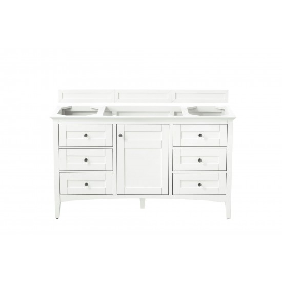 Palisades 60" Single Vanity, Bright White