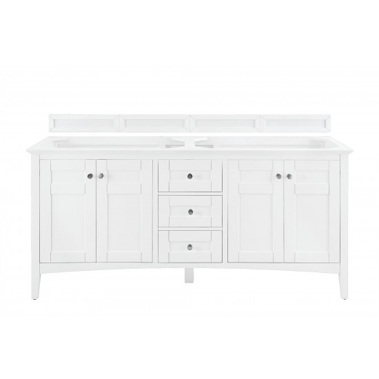 Palisades 72" Double Vanity, Bright White