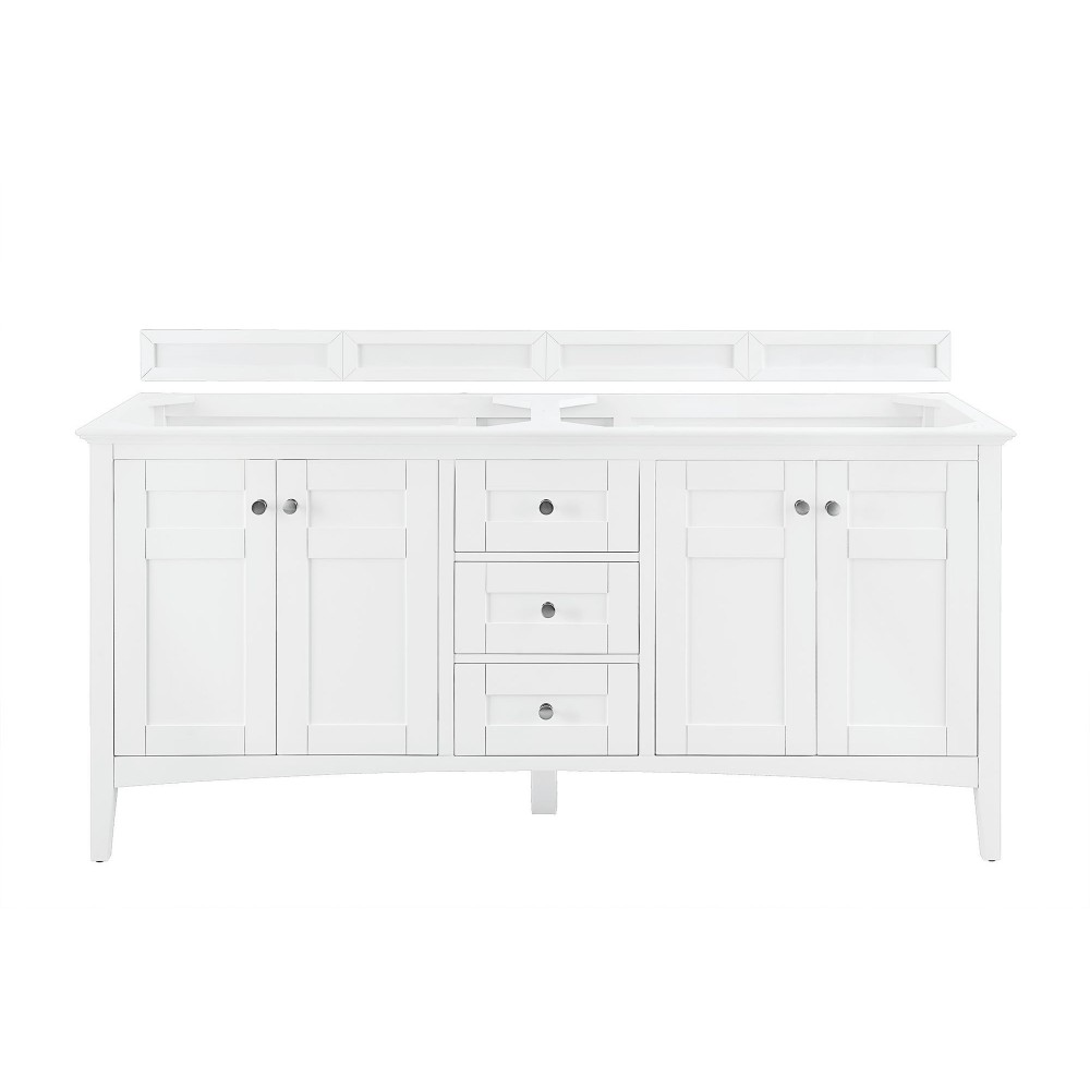 Palisades 72" Double Vanity, Bright White