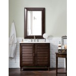 Portland 36" Single Vanity Mahogany w/3 CM Arctic Fall Solid Surface Top