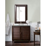 Portland 36" Single Vanity, Burnished Mahogany, w/ 3 CM Cala Blue Quartz Top