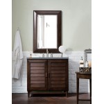 Portland 36" Single Vanity Mahogany w/3 CM Charcoal Soapstone Quartz Top