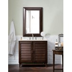 Portland 36" Single Vanity Burnished Mahogany w/ 3 CM Eternal Marfil Quartz Top