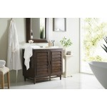 Portland 36" Single Vanity Burnished Mahogany w/ 3 CM Ethereal Noctis Quartz Top