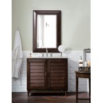 Portland 36" Single Vanity Burnished Mahogany w/ 3 CM Eternal Serena Quartz Top