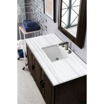 Portland 48" Single Vanity Mahogany w/3 CM Arctic Fall Solid Surface Top