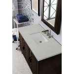 Portland 48" Single Vanity Burnished Mahogany w/ 3 CM Eternal Serena Quartz Top