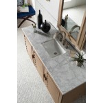 Portland 60" Single Vanity Whitewashed Walnut w/ 3 CM Carrara Marble Top