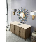 Portland 60" Single Vanity Whitewashed Walnut, w/ 3 CM Eternal Marfil Quartz Top