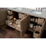 Portland 72" Double Vanity Whitewashed Walnut, w/ 3 CM Eternal Serena Quartz Top