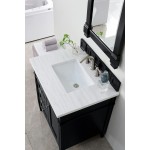 Brittany 30" Single Vanity, Black Onyx w/ 3 CM Arctic Fall Solid Surface Top