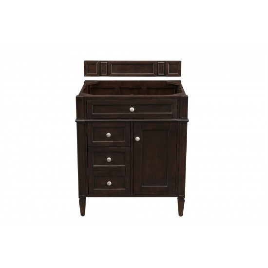 Brittany 30" Single Vanity, Burnished Mahogany