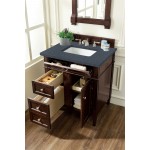 Brittany 30" Single Vanity Mahogany w/3 CM Charcoal Soapstone Quartz Top