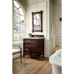 Brittany 30" Single Vanity Burnished Mahogany w/ 3 CM Eternal Marfil Quartz Top